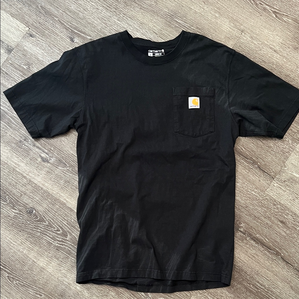 Carhartt Black Tee With Logo Patch